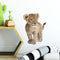 ROFARSO Lifelike Baby Lion Wall Stickers, Removable Wall Decals for Kid Nursery Baby Bedroom Decor