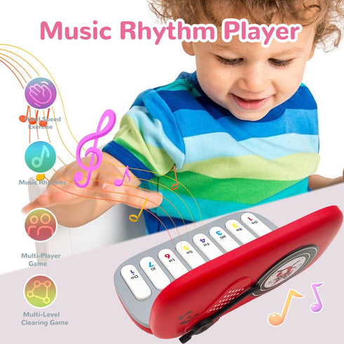 LYRZMY 3 4 5 6 Kids Mini Piano Toy, BPA-Free Light Up Keyboard, Portable Travel Learning Toys for Toddlers, Music