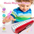 LYRZMY 3 4 5 6 Kids Mini Piano Toy, BPA-Free Light Up Keyboard, Portable Travel Learning Toys for Toddlers, Music