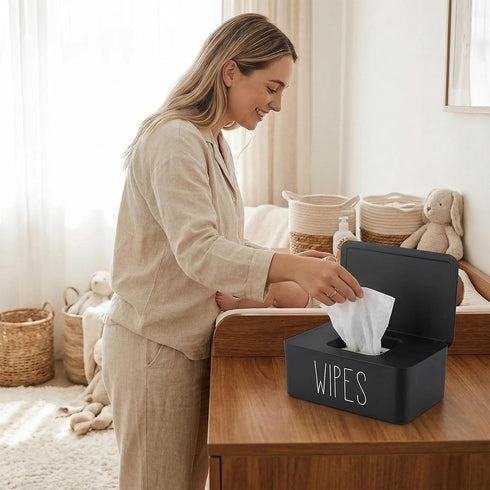 illikkuyax Refillable,7.28" 4.80" 2.75" Sleek Baby Wipes Dispenser Easy to Access Bathroom Flushable Butt Wipes