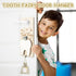 Tooth Fairy Tooth Holder, Tooth Fairy Door Hanger with Money Slot, Keepsake Bottle & Burlap Pouch for Lost Teeth Milk