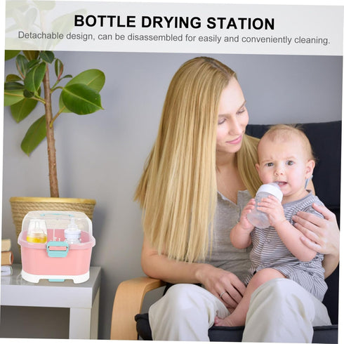 VICASKY Bottle Drying Rack with Removable Drip Tray Capacity Storage Box for Bottles Pacifiers and Cups Material Easy