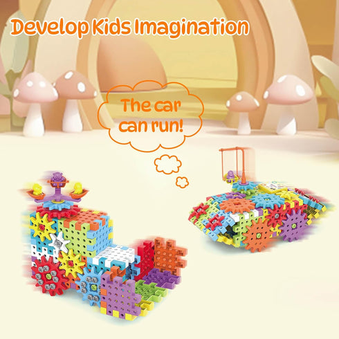 234 Set 3+ Pycoal Gears Building Blocks, STEM Educational Toys PCS Gears Building Toys Kids Tool with Electric Drill