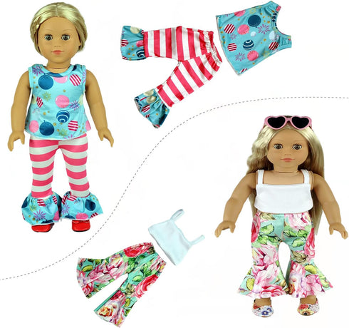 20 18 inch 18 inch 10 Sets ReeRaa pcs Clothing for Dolls Doll Clothes and Accessories for American Girl Doll Clothes