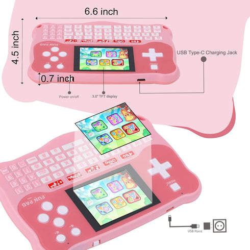 102 3-12 Kids Tablet/Baby Learning Pad with Activities/Toddler Tablet with ABC/Words/Music/Math Interactive Educational