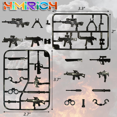 Pack, Set 80+ WW2 (11 Pack) Military Weapons Military Toy Gun for Classic Building Blocks, Pieces Army Accessory