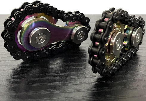 Stainless Steel Sprocket Fidgets Chain Fidget Cube Gears Linkage Bike Chain Novelty Fidget Block Kinetic Desk Toy Metal