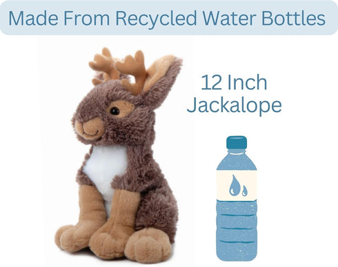 The Petting Zoo Jackalope Stuffed Animal, 12 inches Plush Toy, Gifts for Kids, Wild Onez Zoo Animals