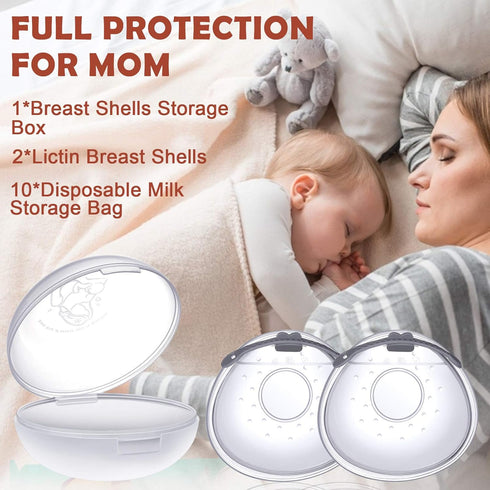 Breastfeeding-2 Lictin Breast Shell Breastmilk Collector for Pcs Silicone Breast Pad Nursing Cup Milk Saver for Nursing