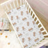 KICPOAY 52 28 Fitted Crib Sheets White Bears with Clouds Stretchy Portable Playard Sheets for Baby Toddler, Breathable