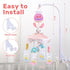 360 Baby Crib Mobile for Girls with Music, Lights & Projection, Adjustable Volume, Rotating Plush Crib Toys