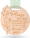 lasuroa Please Do Not Touch or Kiss Baby Sign, Wooden Round Baby Stroller