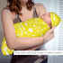 YallLocoMo Personalized Baby Swaddle Blanket for Boys Girls Yellow Bow Heart Rainbow Star Custom Name Receiving Blanket