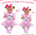 BABESIDE 13 Pcs Reborn Baby Doll Clothes with Bassinet for 17-22 Inch Dolls, Pink Outfit Accessories