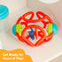 OgoBolli Baby Rattle Toy and Teether Ring, Tactile Sensory Ball for Boys and Girls 6+ Months - Soft Non-Toxic Silicone