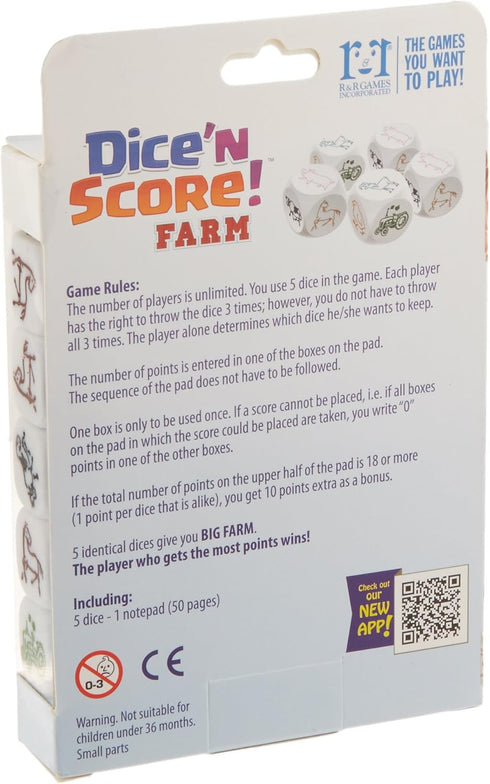 R&R Games Dice N' Score - Farm Family Game