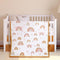 Ganeen 3 Pieces Boho Rainbow Crib Bedding Set for Girls or Boys,