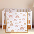 Ganeen 3 Pieces Boho Rainbow Crib Bedding Set for Girls or Boys,