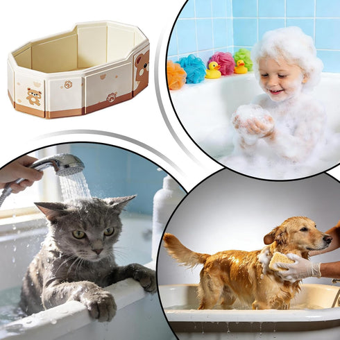 Generic Kids Bath Tub - Infant Soaking Tub, Lightweight Space Saving Basin with Quick Drain Outlet Non Slip Base