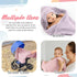 Hahafelt 6 Set, Pcs Muslin Hooded Bath Towels Washcloths and Bibs Muslin Cotton Baby Towels Absorbent Hooded Blanket