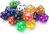 TecUnite 25 Pieces Polyhedral Dice Set with Black Pouch, Compatible with RPG MTG and Others, Classic Multi Colored