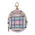 PYBUG Plaid Round Pacifier Storage Case, Polyester & TPU Lined with Hook Buckle,
