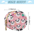 PYBUG Panda Round Pacifier Storage Case, Polyester & TPU Lined with Hook Buckle, Pacifier Container Box for Baby