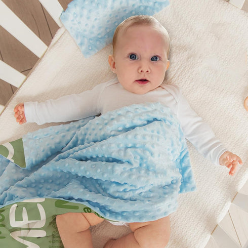 Letter(47"x60") KAINSY Personalized Baby Blanket, Custom Name Baby Blanket for Boy Girl, Double Layer Dotted Backing