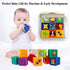 Kingtree Baby Blocks, 9PCS Soft Squeeze Building Blocks Stacking Toys for 6+ Months Babies, Educational Set