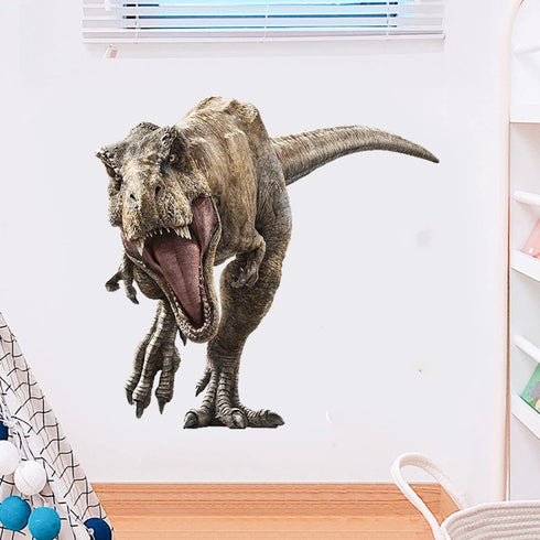 Kiddale Raptor Dinosaur Wall Stickers - Peel and Stick Removable Decals for Kids' Bedroom and Living Room