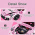 Pink Technic Super Sports Car Building Block Model, 1288pcs, 1:14, Adult Collector Car Model
