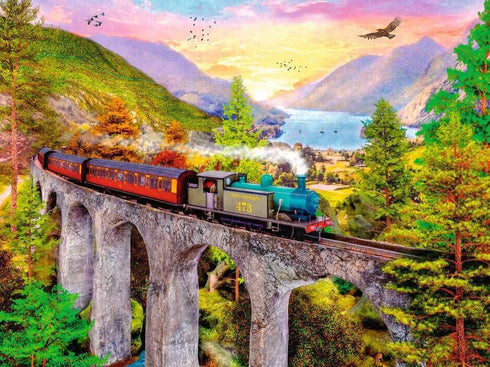 Ravensburger Puzzle 12000795 - Zugfahrt im Herbst - 1500 Teile Puzzle für Erwachsene, Yellow
