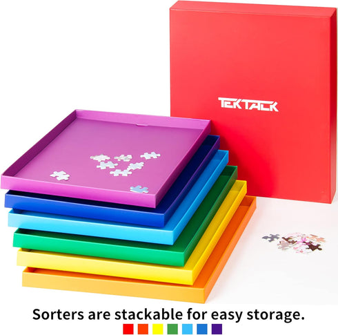 Tektalk Stackable Puzzle Sorting Trays - Accessory for Puzzles up to 1500 Pieces