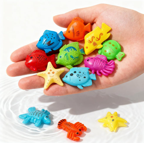 VANNYVANYA Magnetic Fishing Game Pool Toys for Kids, Water Table Bathtub Toy Fishing with Inflatable Pool, Water Bath