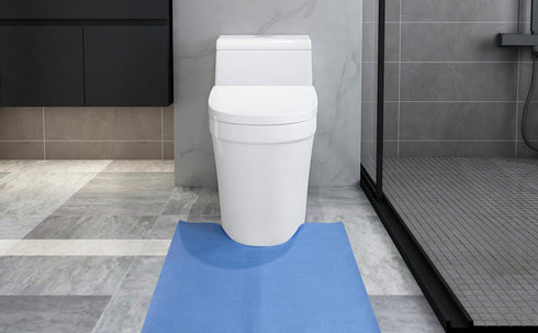 SYMHHA 25 Pack 24"x22" Upgraded Disposable Toilet Mats,Super Absorbent & Non-Slip Pads for Bathroom Floor,U-Shaped
