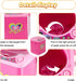 Kids Mini Simulation Electric Automatic Washing Machine, Lightweight Small Appliance with Realistic Details (Pink)