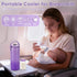 MUBGJI 22oz 360 24 2pcs Portable Breast Milk Cooler for Outdoor, withTemp Display, Life Saver with Total Cooling