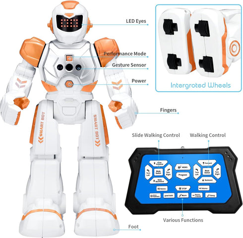6 7 8 9 KingsDragon Robots Toy for Kids, RC Gesture Sensing Toy, Interactive Walking Singing Dancing Robot Birthday
