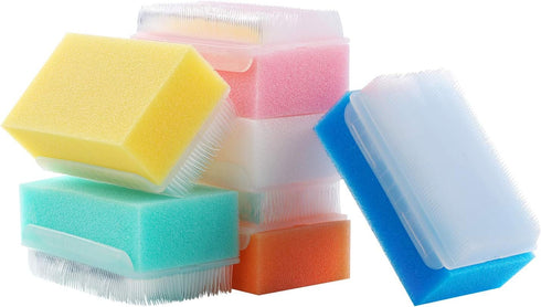 6 PCS Baby Bath Time Sponge Brush- Body, Hair, and Scalp Cleaning