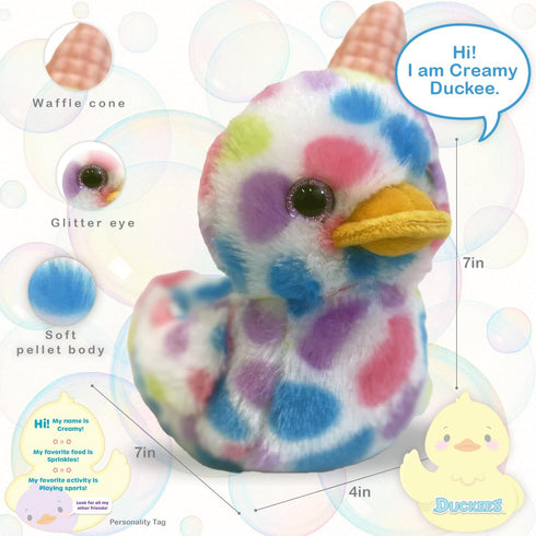 7" World's Softest Plush Duckees - Plush Duckee - Creamy Ice Cream