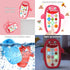 Baby Shark Cell Phone Toy with Removable Teether Case, Light, Music & Adjustable Volume for Kids 0-6 Months (Red)