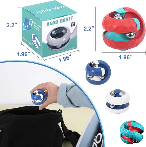 ONCOFAN 8 Pack Orbit Ball Toy, Fidget Cubes Top Spinning Toy, Great Party Favor Gifts & Creative Decompress Toys