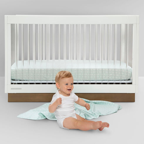 100% 30x40 Inches (Pack 2), Delta Children Organic Jersey Cotton Baby Receiving Blankets for Girls and Boys - GOTS