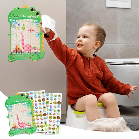 GWHOLE Potty Training Chart Dinosaur Potty Training Chart Potty Training Reward Chart Potty Chart for Toddlers Boys
