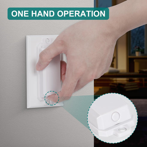 CLYMENE Light Switch Cover Guard, Child Proof Wall Switch Cover, Rocker Style, 4 Pack, White