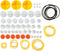 EUDAX 2mm Hole Plastic Belt Pulley Gears Combination Package - Rubber Bands for DIY Robots Cars RC Toy Car Airplane