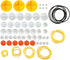 EUDAX 2mm Hole Plastic Belt Pulley Gears Combination Package - Rubber Bands for DIY Robots Cars RC Toy Car Airplane