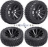 12mm Hex Wheels and Tires with Foam Inserts for 1/10 RC Touring Car, 1/18 Latrax Teton, 1/16 Traxxas Slash, Set of 4