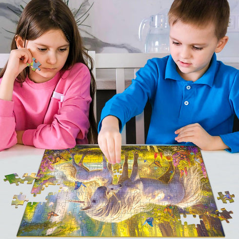 6-8 8-10 200 6 7 8 9 10 RANSUNN Puzzles for Kids Ages - Unicorn and Foal, Piece Puzzles for Kids, Learning Educational