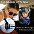 Seat,360 Funbliss Baby Car Mirror for Rear Facing Rotation, Safety Certified Shatterproof Acrylic Glass, Clear Wide